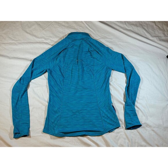 Athleta Womens Medium 1/4 Zip Blue Athletic Running Mock Neck Sweatshirt - Picture 8 of 8